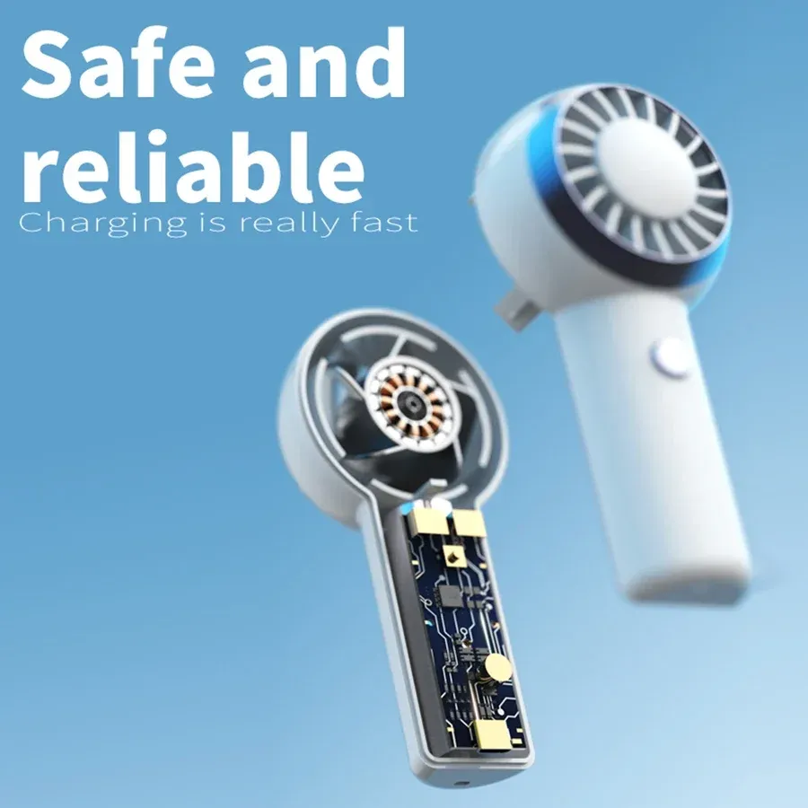 Ventilateur portable ultra-léger 2026 de 60 g, mini ventilateur de poche rechargeable pour voyage et shopping 4