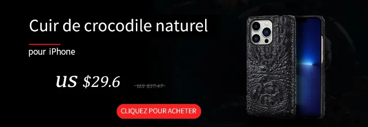 Étui magnétique en cuir pleine fleur PULL-UP de luxe pour iPhone