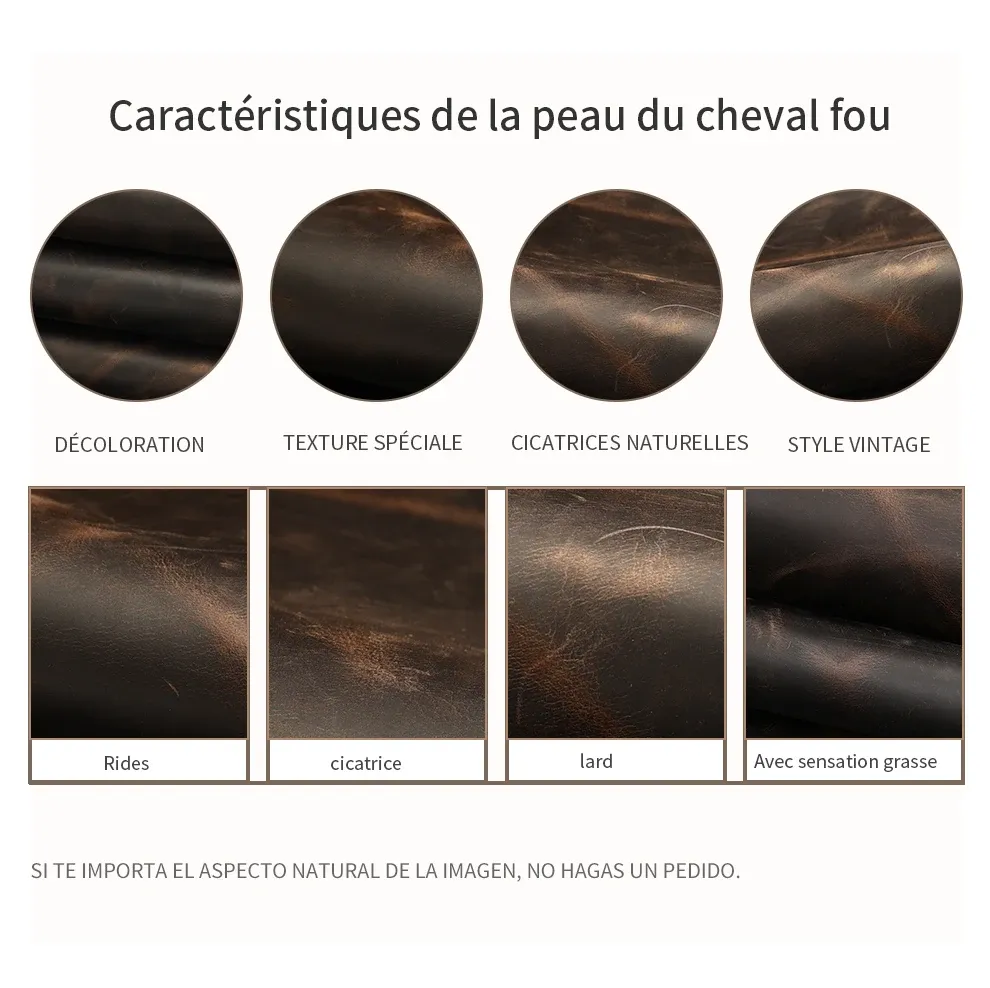 Étui en cuir, détails des coutures