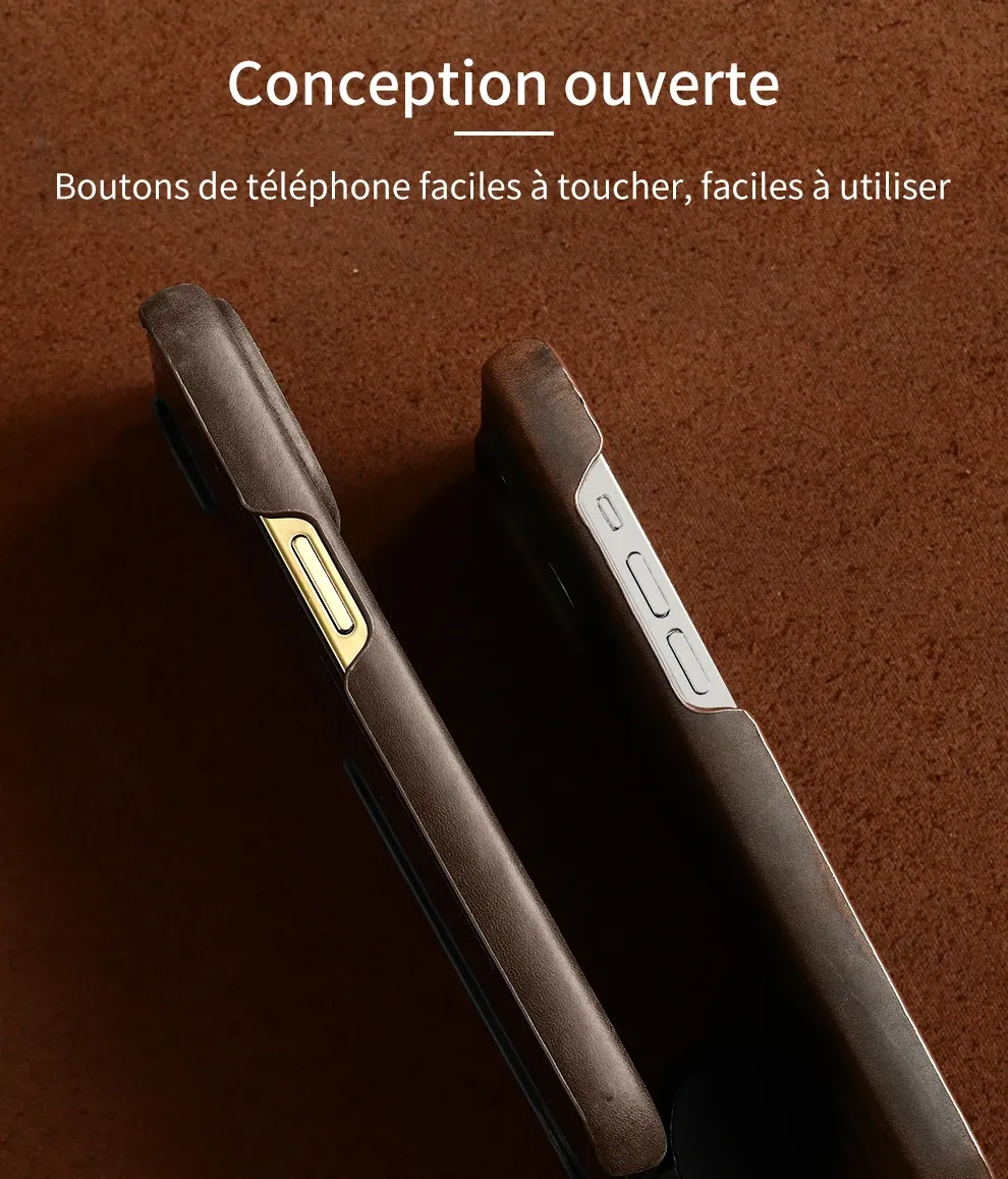 Étui en cuir, vue arrière