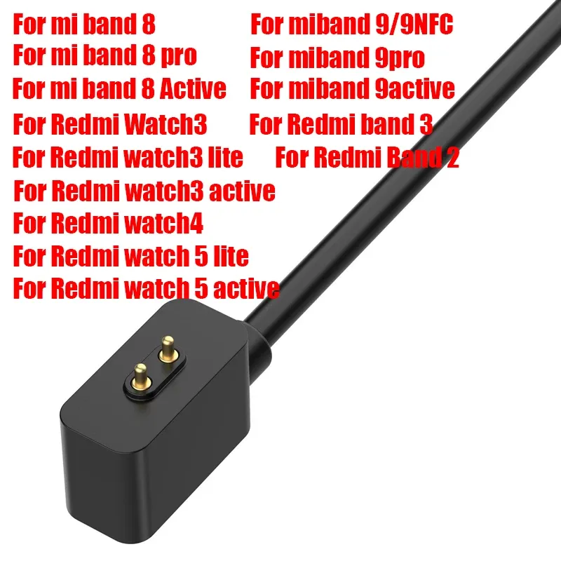 Chargeur magnétique pour Xiaomi Smart Band 8, 9, 8 Pro, 8 Active, 9 Active / Redmi Watch 5, 3 Active, Watch 4, Band 2 – Câble de charge USB universel 2