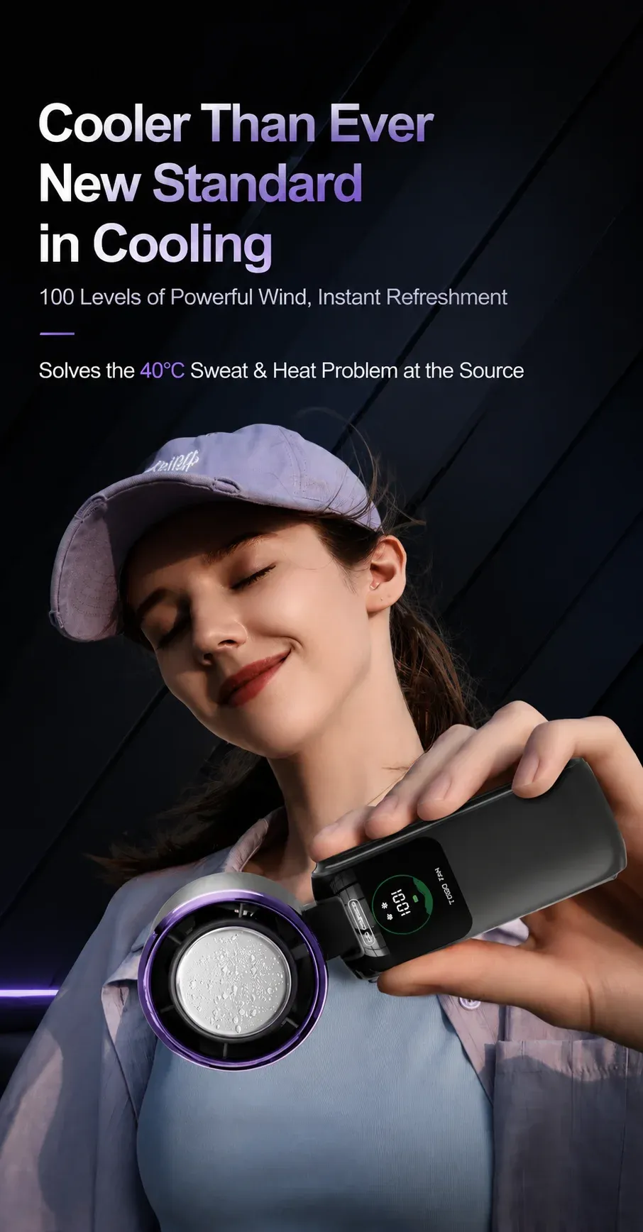 Ventilateur de cou pliable et portable