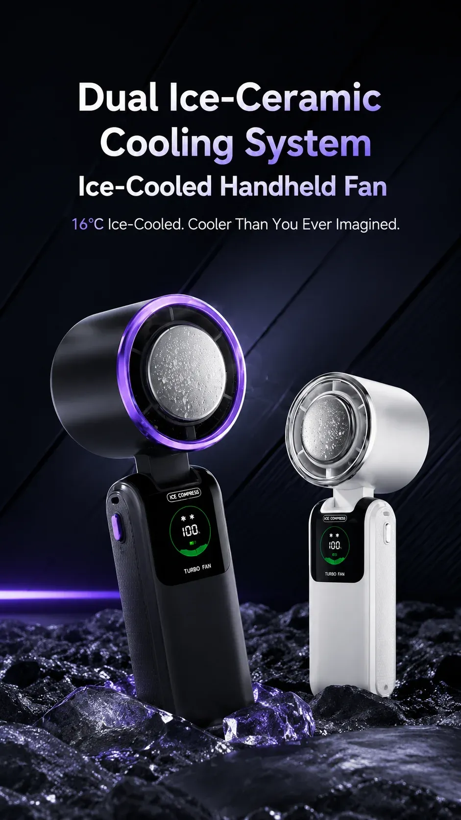 Détail du ventilateur de cou portable