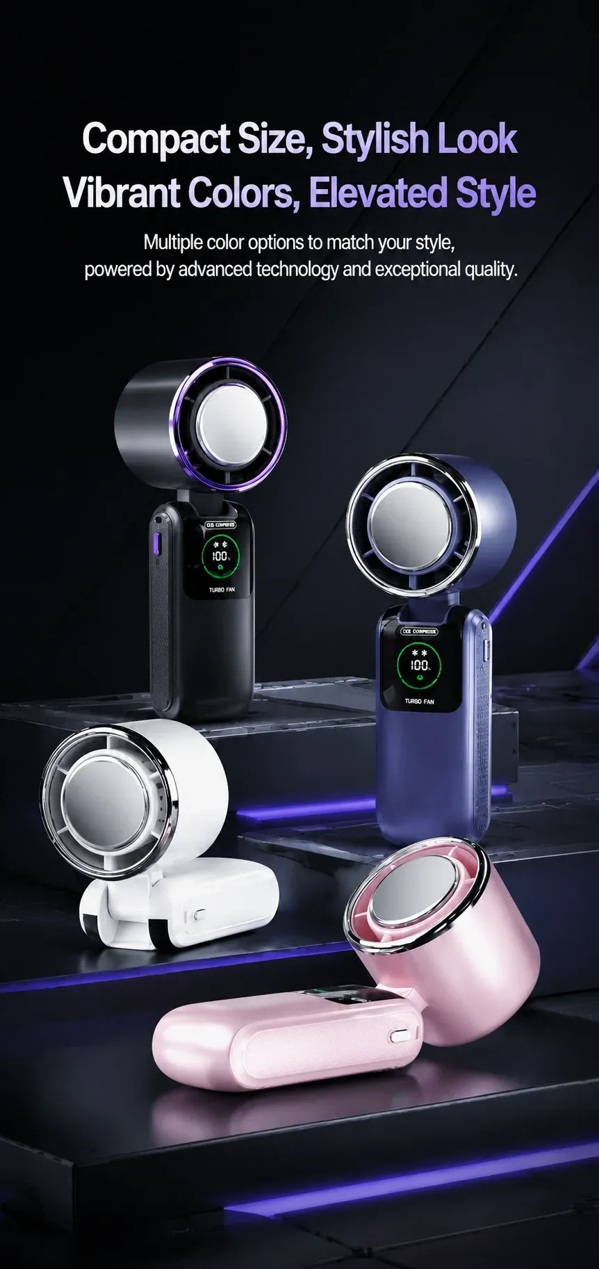 Ventilateur de cou portable, détails de conception