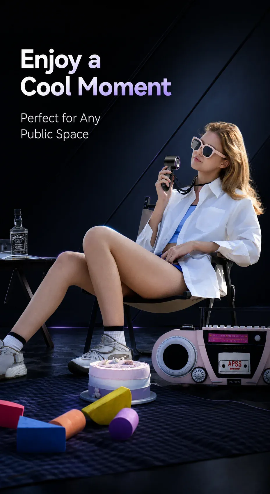 Ventilateur de cou portable, mode turbo