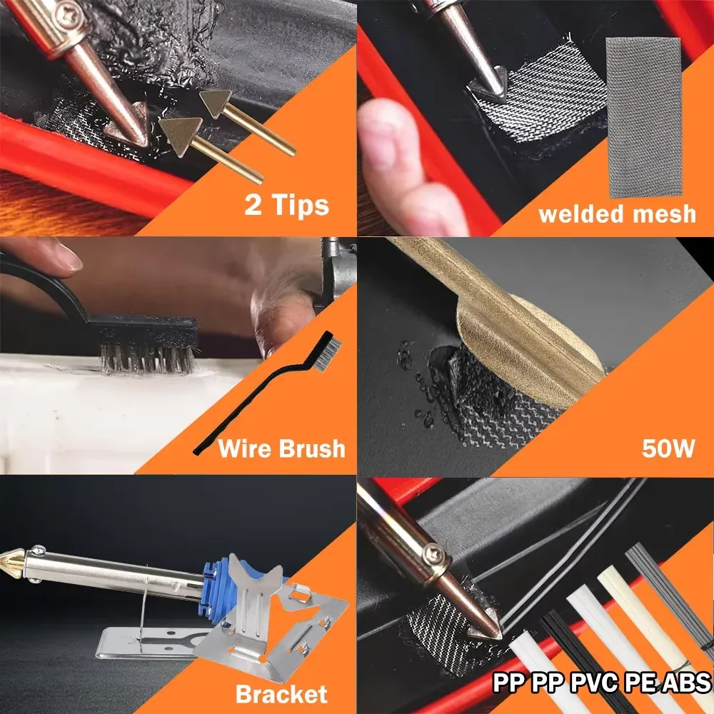 Kit de soudage plastique 50 W/100 W à température contrôlée pour la réparation de pare-chocs automobiles 3