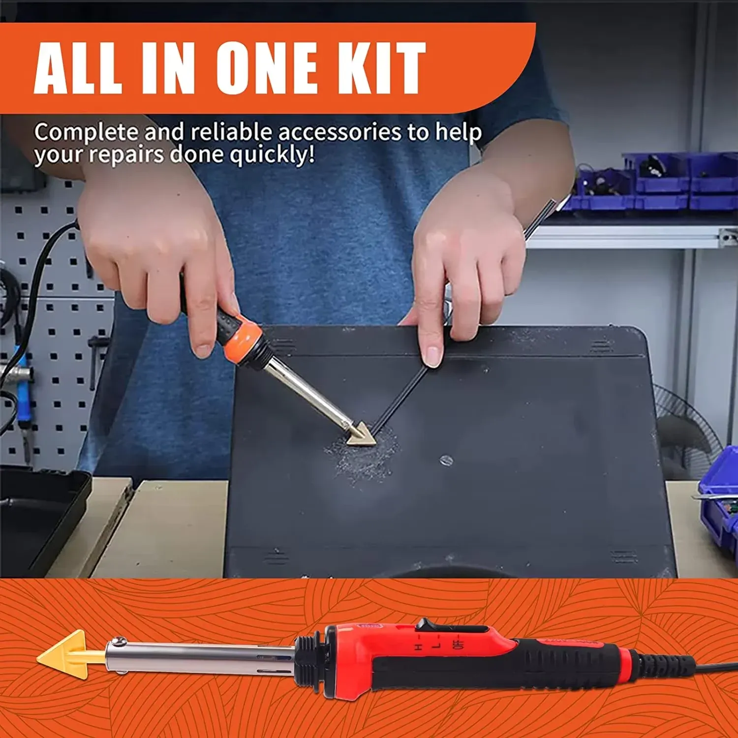 Kit de soudage plastique 50 W/100 W à température contrôlée pour la réparation de pare-chocs automobiles 5