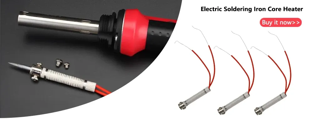 Remplacement du chauffage à noyau du fer à souder électrique, 3 pièces