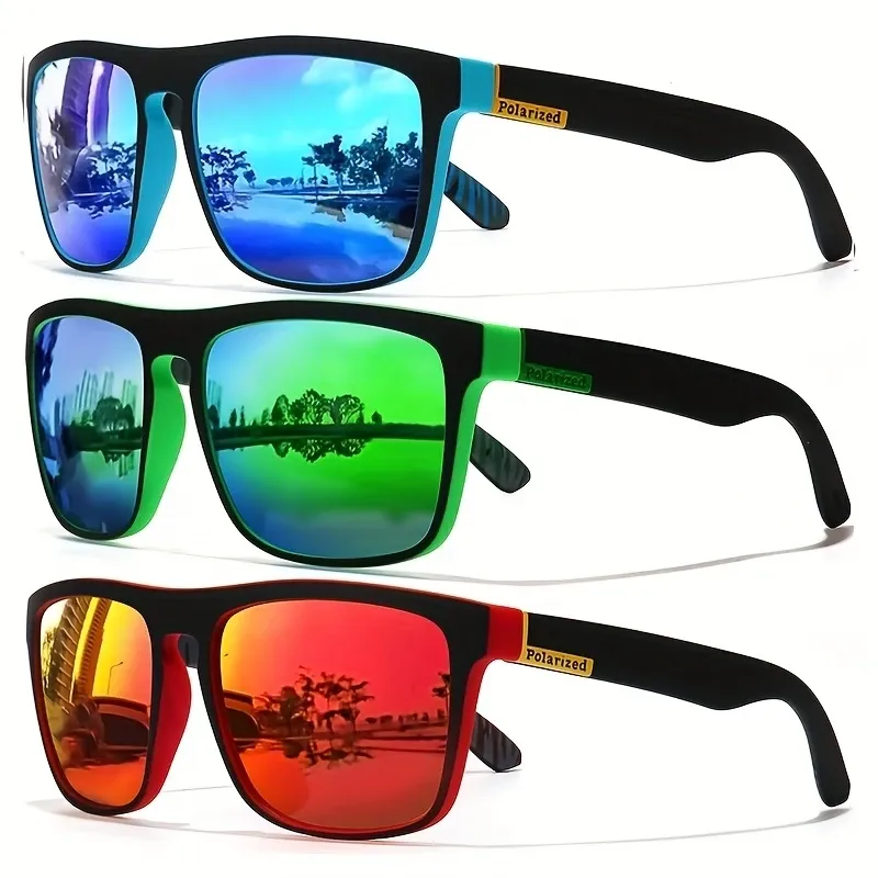 Lunettes de soleil carrées vintage polarisées pour hommes et femmes, protection UV400