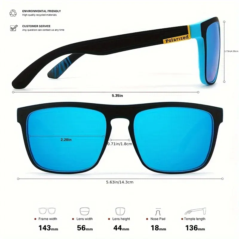 Lunettes de soleil carrées vintage polarisées pour hommes et femmes, protection UV400 5