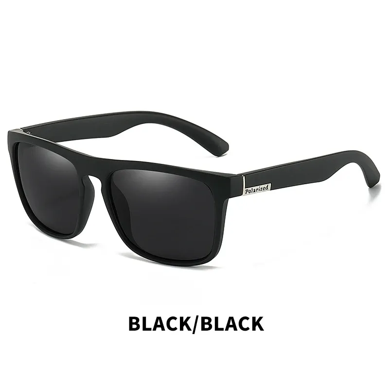 Lunettes de soleil carrées vintage polarisées pour hommes et femmes, protection UV400 8