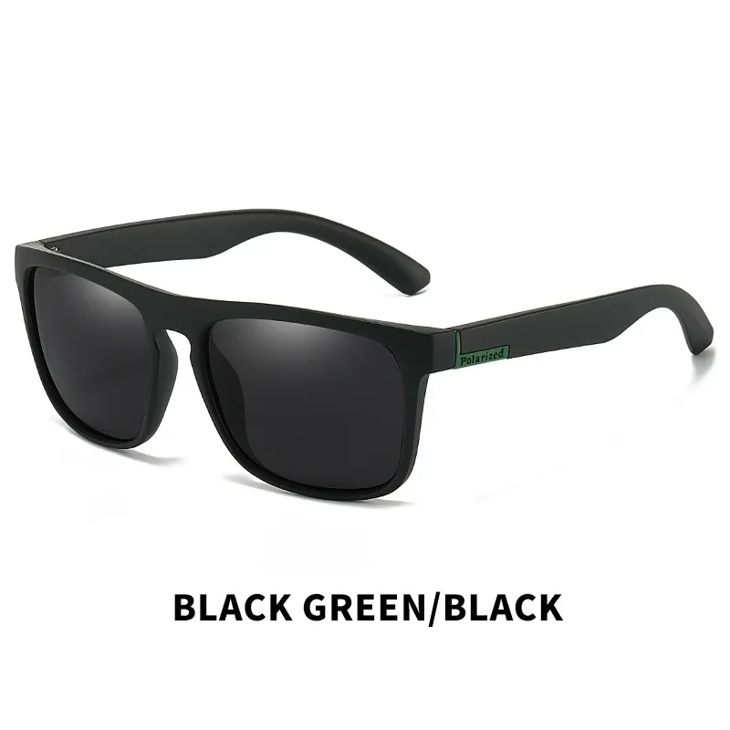 Lunettes de soleil carrées vintage polarisées pour hommes et femmes, protection UV400 7
