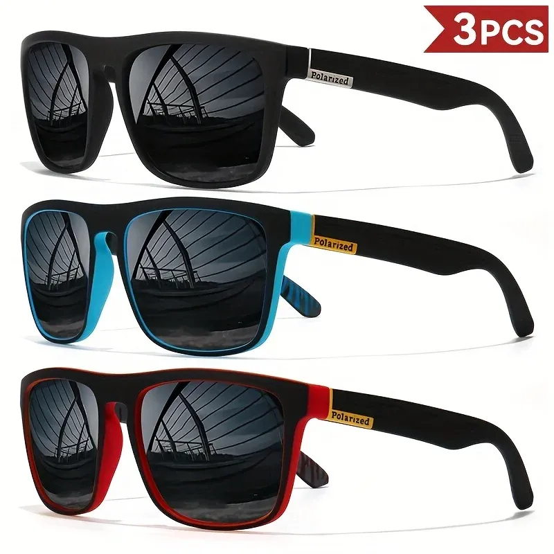 Lunettes de soleil carrées vintage polarisées pour hommes et femmes, protection UV400 15