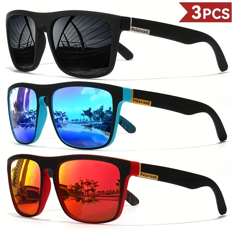 Lunettes de soleil carrées vintage polarisées pour hommes et femmes, protection UV400 16