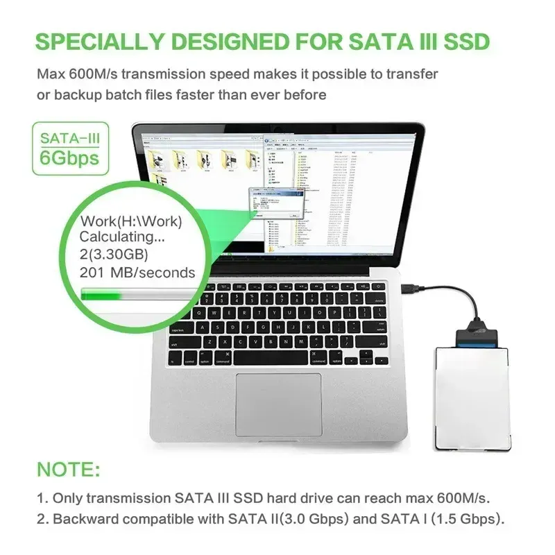 Utilisation du câble SATA USB au quotidien