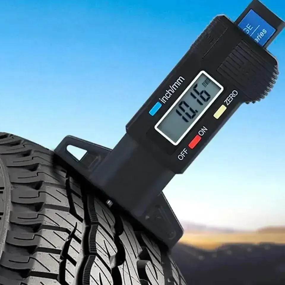 Jauge de profondeur numérique LCD pour pneus de voiture, 0-25 mm 2