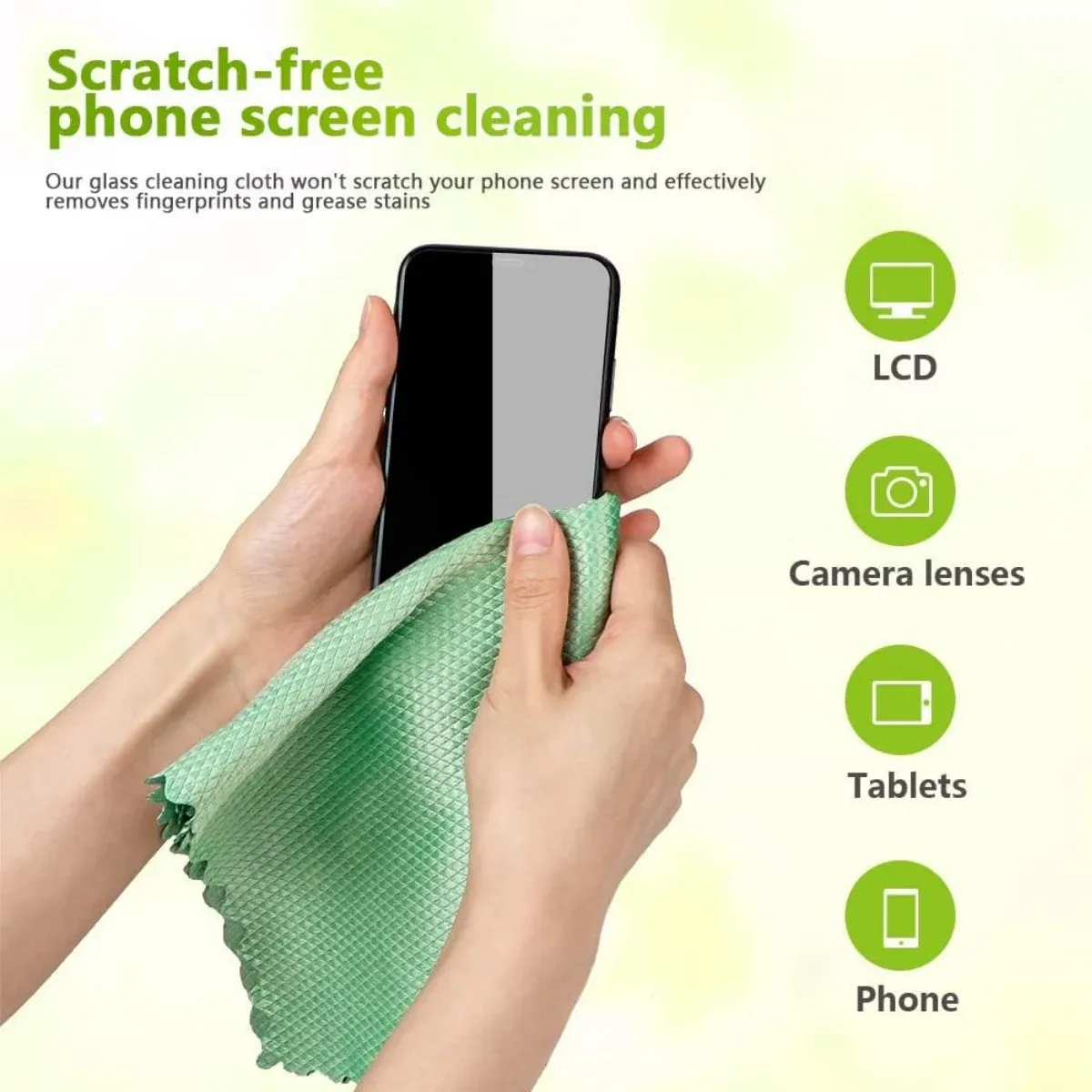 Chiffon en microfibre pour vitres et miroirs