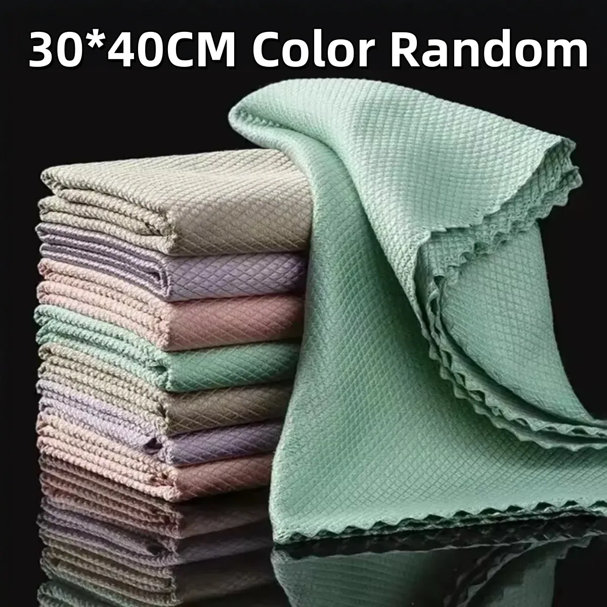 Lot de 5 ou 10 chiffons de nettoyage en microfibre pour verre, non pelucheux 7