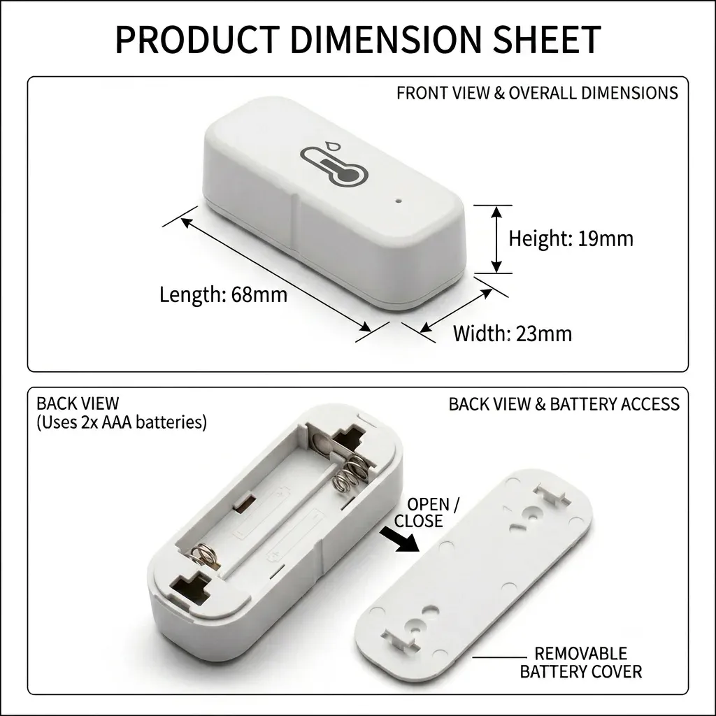 Capteur de température et d'humidité Zigbee