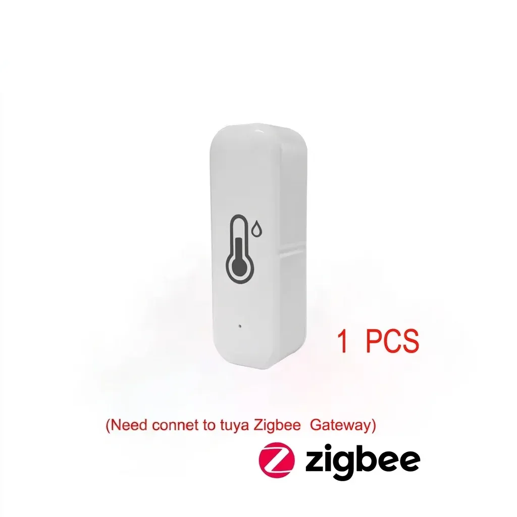 Capteur intelligent Zigbee de température et d'humidité d'intérieur, compatible Alexa et Google Home 7