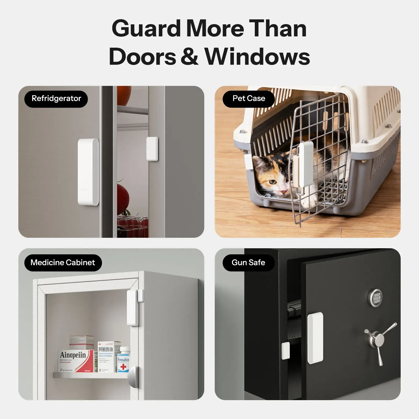 SONOFF SNZB-04PR2 SenseGuard DW Gen2 Capteur de porte/fenêtre Zigbee, sécurité active avec alertes d'effraction, surveillance via application et ZBBridge-P 4
