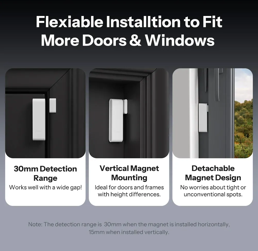 Installation flexible du capteur SenseGuard DW Gen2