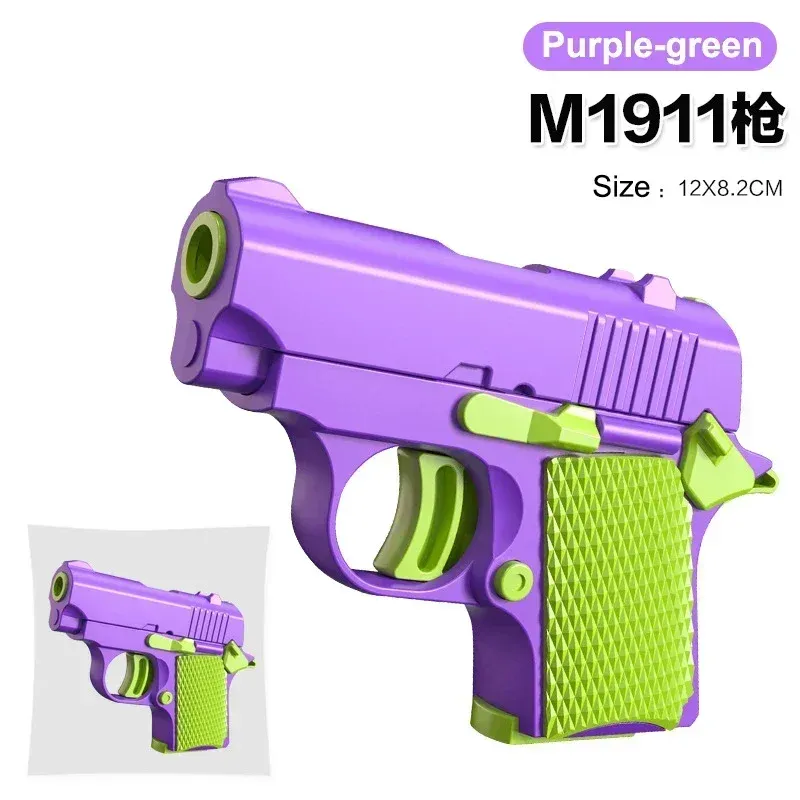 Pistolet jouet Fidget imprimé en 3D, modèle 1911 miniature, jouet anti-stress pour enfants et adultes, cadeau de décompression 9