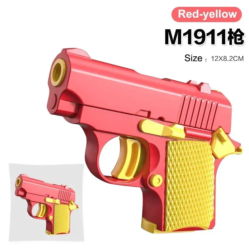 Pistolet jouet Fidget imprimé en 3D, modèle 1911 miniature, jouet anti-stress pour enfants et adultes, cadeau de décompression 10