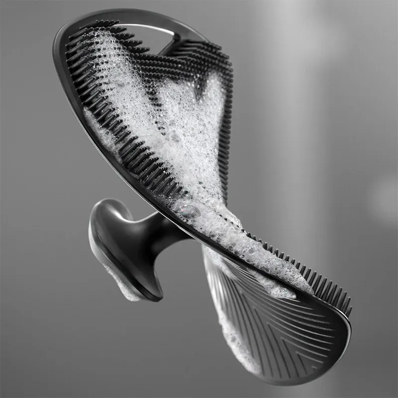Brosse exfoliante en silicone à poignée antidérapante, gommage corporel, nettoyage et massage de la peau, accessoire de salle de bain 6