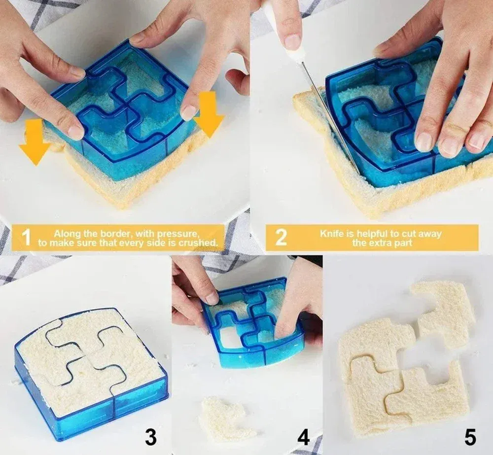 Coupe-sandwich pour enfants, emporte-pièce à pain, forme écureuil et dauphin de dessin animé, couteau à pain, scelleur pour boîtes à déjeuner Bento, accessoires 3