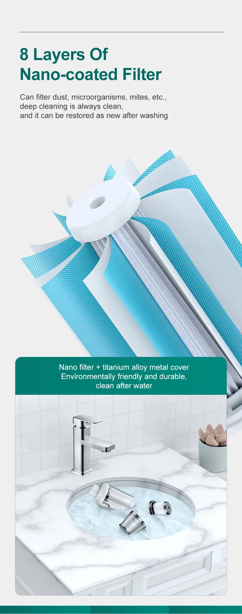 Aspirateur à main multifonctionnel, zones difficiles d'accès