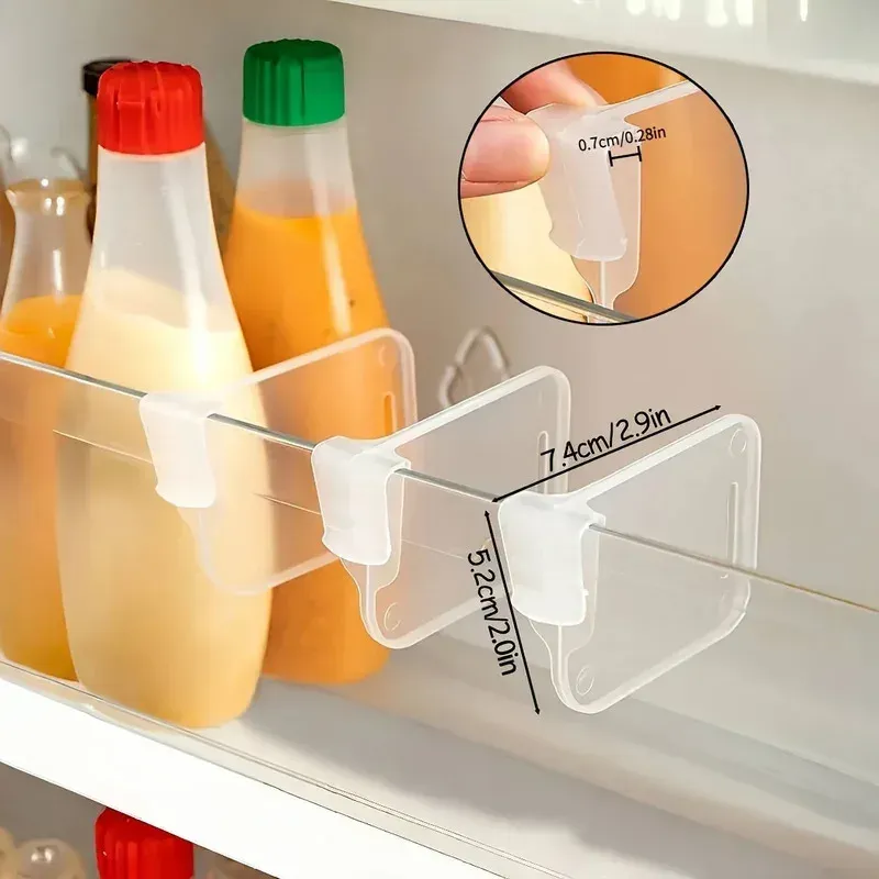 Organiseur de réfrigérateur transparent et robuste, séparateurs réglables, 8, 16 ou 24 pièces 4