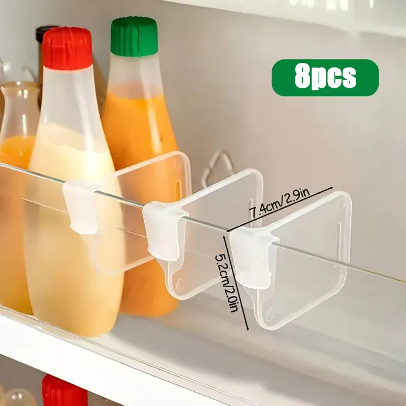 Organiseur de réfrigérateur transparent et robuste, séparateurs réglables, 8, 16 ou 24 pièces 9