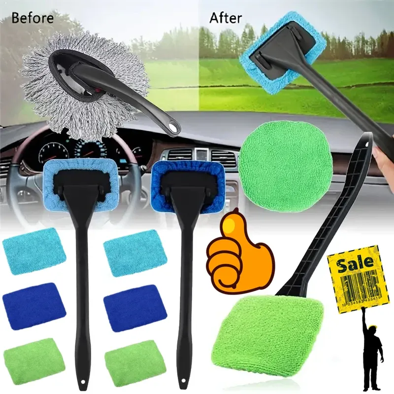 Brosse de nettoyage pour vitres de voiture, vue d'ensemble