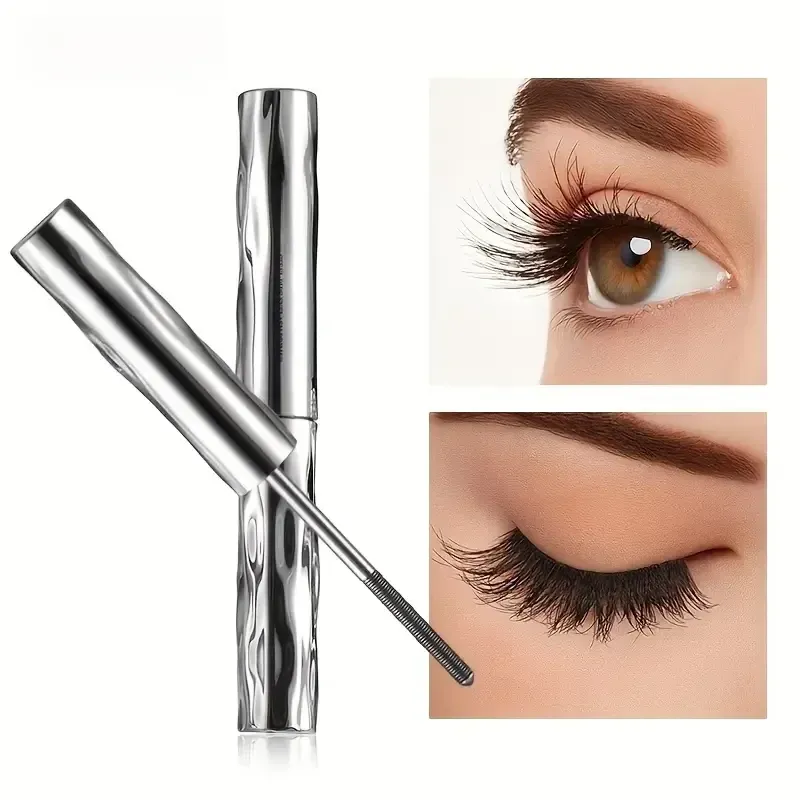 Mascara tube acier - brosse spirale spéciale, mascara waterproof aux fibres de soie longue tenue, sublime chaque cil et le recourbe durablement 2