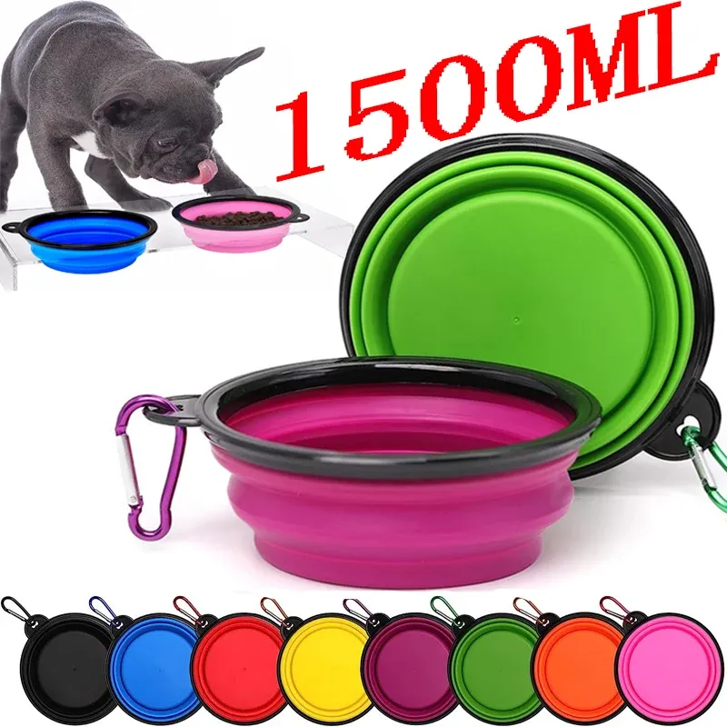 Bol pliable en silicone pour animaux de compagnie, idéal à la maison et en voyage 1