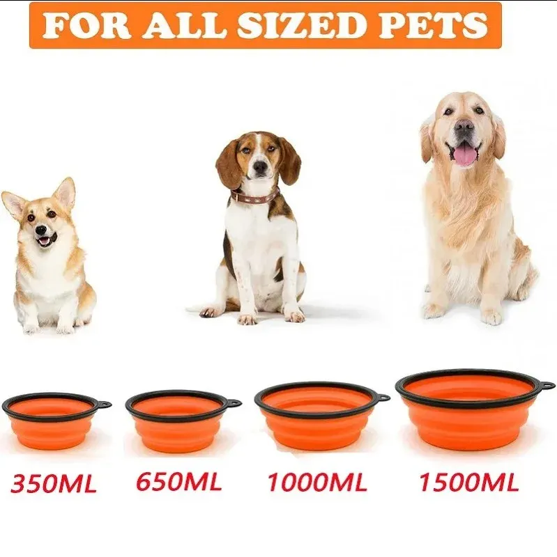Bol pliable en silicone pour animaux de compagnie, idéal à la maison et en voyage 5