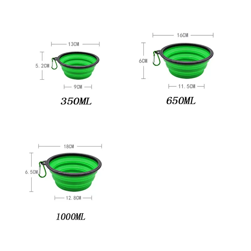 Gamelle pliable en silicone, vue détaillée
