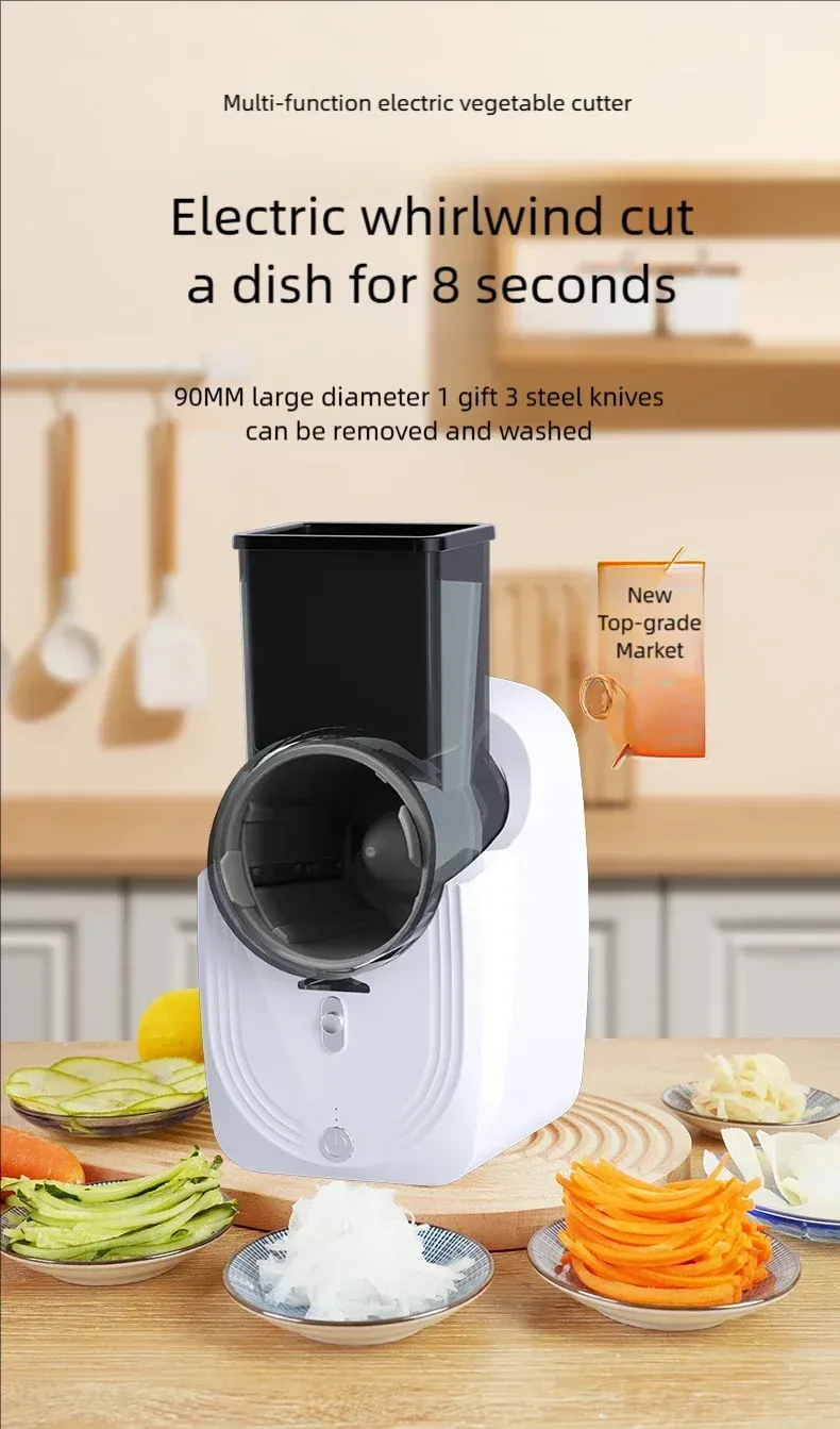 Trancheuse électrique en situation d'utilisation en cuisine