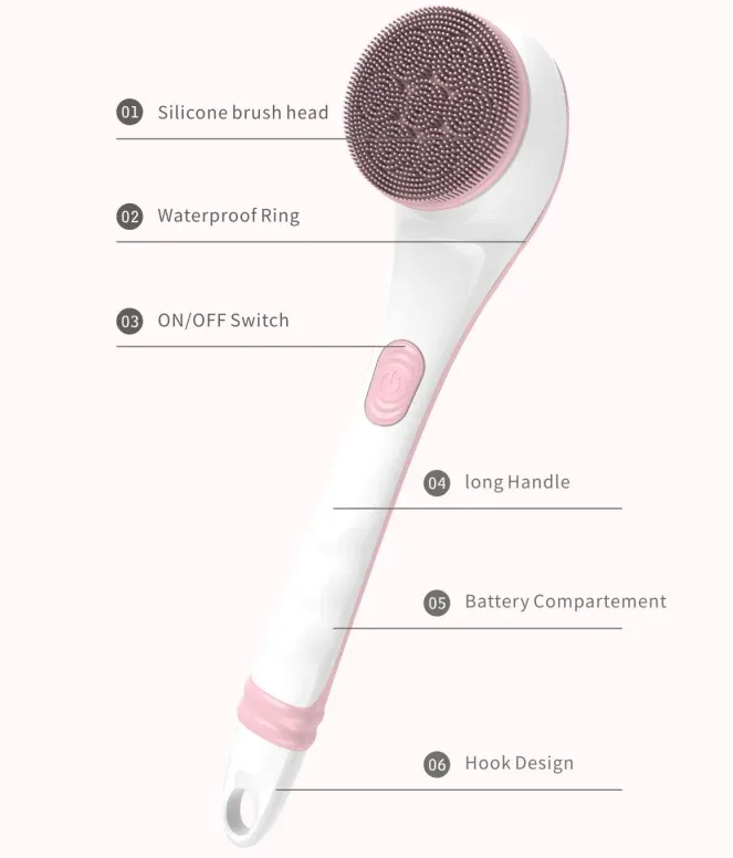 Brosse de bain électrique avec ses différentes têtes