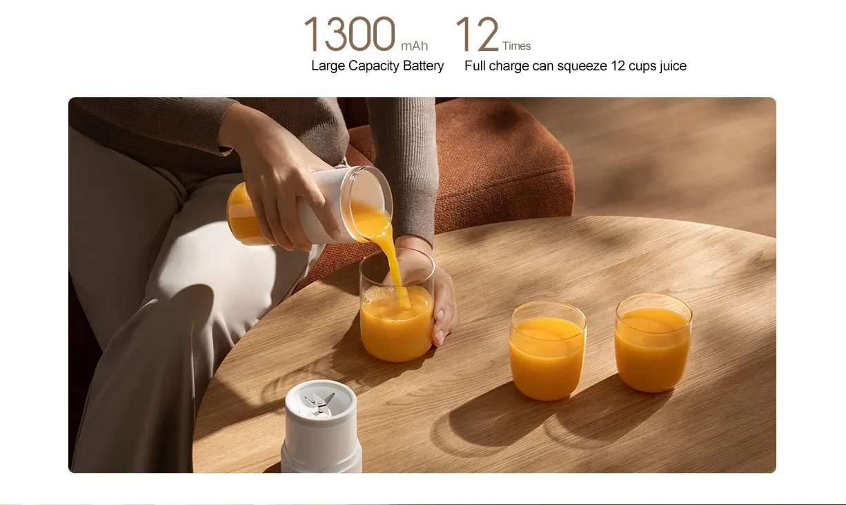 Grande autonomie du mixeur portable