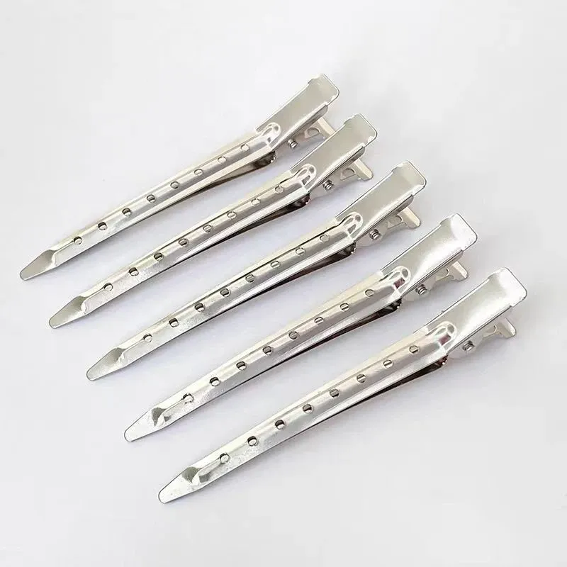 Pinces à cheveux en métal bec de canard crocodile pour coiffure, clips de positionnement pour femmes 3