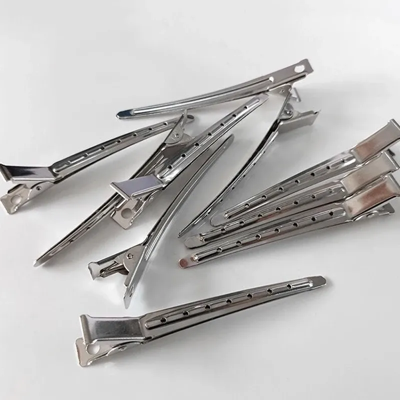 Pinces à cheveux en métal bec de canard crocodile pour coiffure, clips de positionnement pour femmes 2