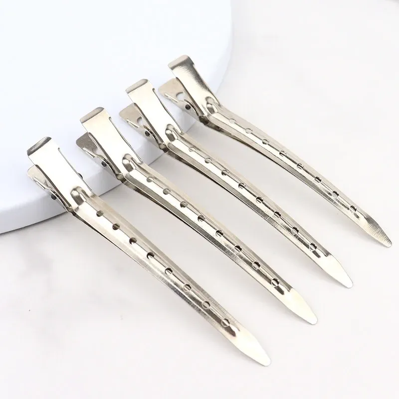 Pinces à cheveux en métal bec de canard crocodile pour coiffure, clips de positionnement pour femmes 5
