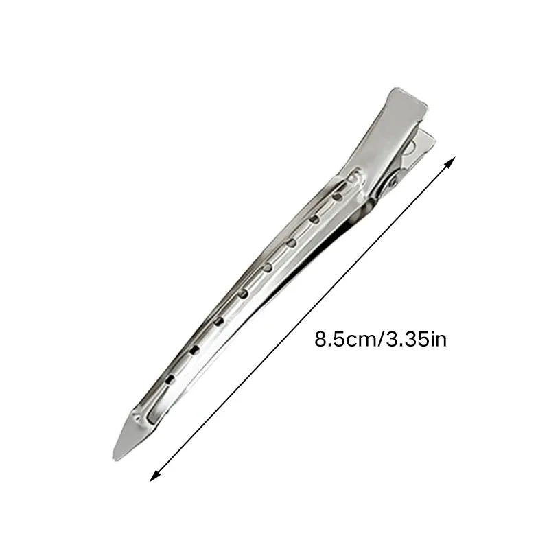 Pinces à cheveux en métal bec de canard crocodile pour coiffure, clips de positionnement pour femmes 6