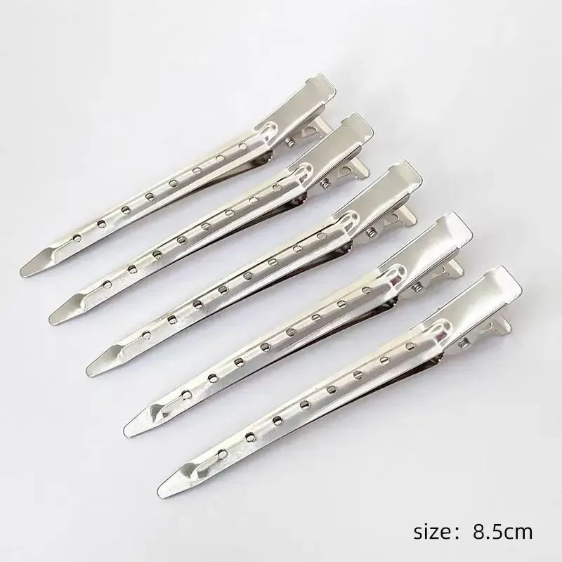 Pinces à cheveux en métal bec de canard crocodile pour coiffure, clips de positionnement pour femmes 7