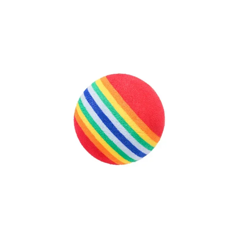 Balle interactive arc-en-ciel en EVA pour chat et chien, jouet à mâcher avec hochet 9