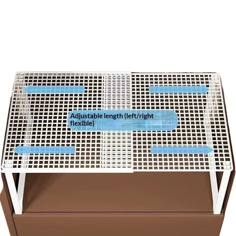 Organisateur de rangement extensible à plusieurs niveaux pour garde-robe, avec étagère à chaussures extractible 6