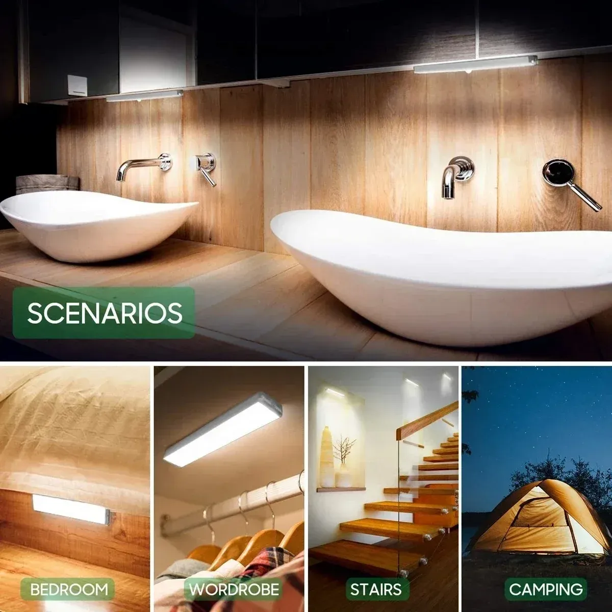 Lampe LED rechargeable USB avec capteur de mouvement, Nik, idéale pour la cuisine ou le dressing 2