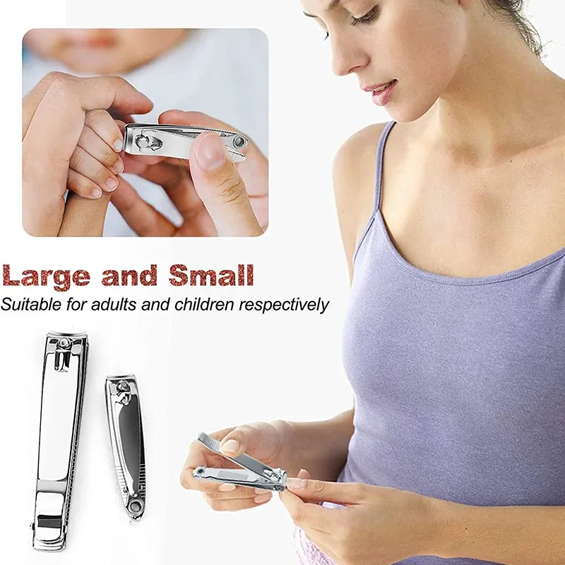 Coupe-ongles premium en acier inoxydable, tranchant et robuste, pour ongles et orteils, lot de 1 ou 2 pièces 5